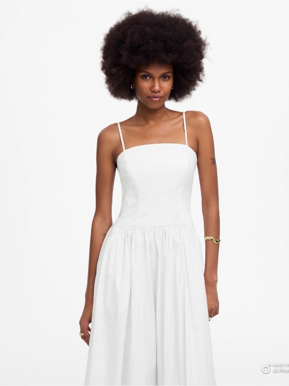 Madewell White Poplin Seamed Maxi Dress Size 14 NWT White Cotton Summer Dress - Picture 4 of 17